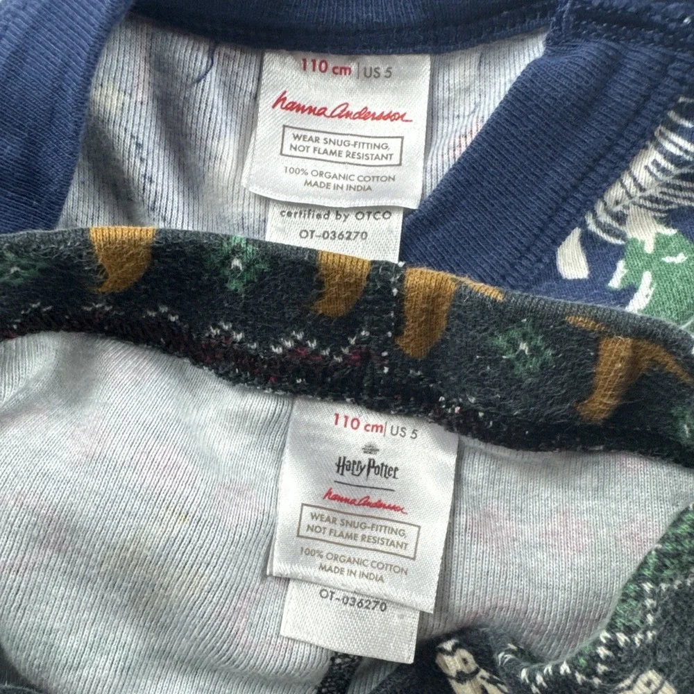 Hannah Andersson Pajamas Kids 5 Sleepwear Disney Trains Holiday Lot of 4 Sets